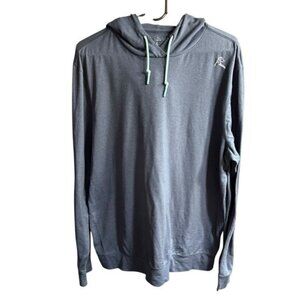 Rhoback Men's Hesi Hoodie Blue Large Performance Athleisure Athletic